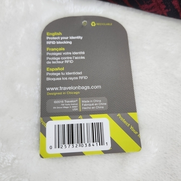 Travelon Navy Blue Burgandy Maroon Red RFID Wristlet Wallet NWT - Picture 16 of 16